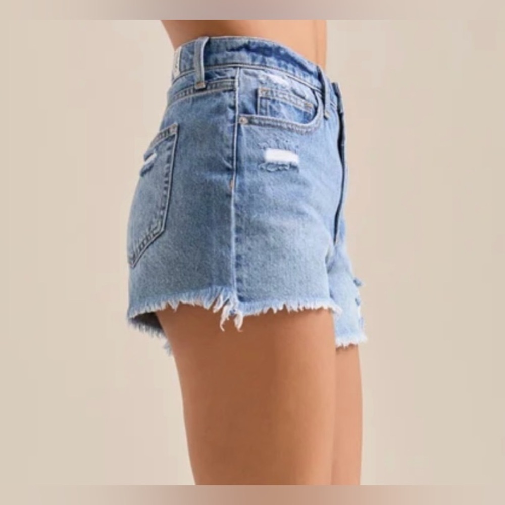 Anthropologie Morgan Distressed Denim Shorts Large - Picture 4 of 11